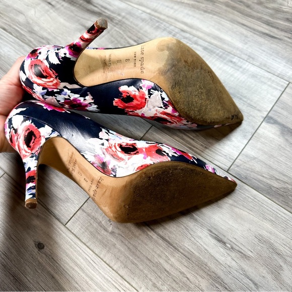 Kate Spade New York Licorice Floral Pointed-Toe Heels - Picture 11 of 11